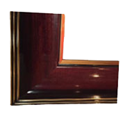 Lacquer-finished mahogany imported Italian frame 